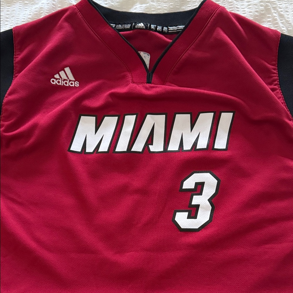 Adidas Red Dwayne Wade Jersey